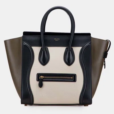 Pre-owned Celine Multicolor Mini Tricolor Calfskin Luggage Tote