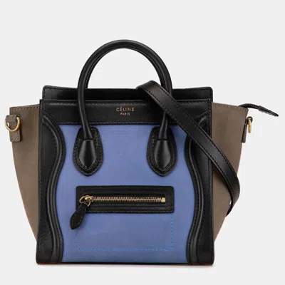 Pre-owned Celine Multicolor Nano Leather Luggage Tote