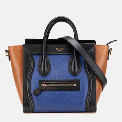 Pre-owned Celine Multicolor Nano Leather Luggage Tote