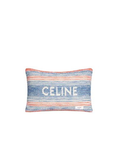 Celine Multicolor Striped Cushions In White