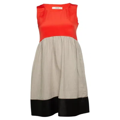 Pre-owned Celine , Multicoloured Dress In Sand