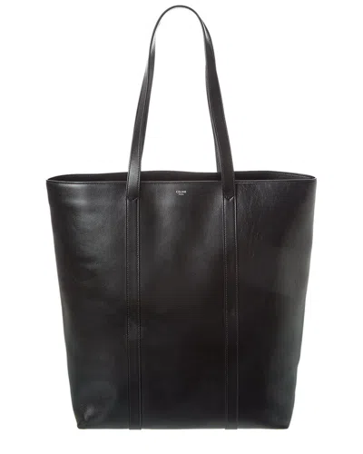 Celine Museum Leather Tote In Black