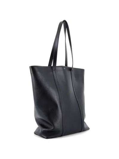 Pre-owned Celine Museum Shopper Leather Tall Tote Bag In Black