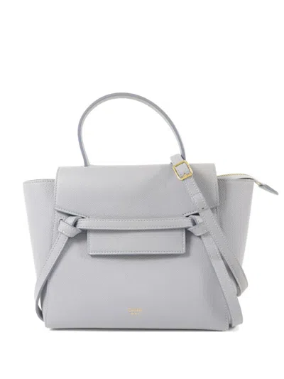 Pre-owned Celine Nano Belt Tote Bag In Blue