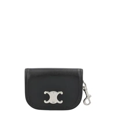 Celine Nano Besace Triomphe Key Hold In Black