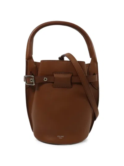 Pre-owned Celine Nano Big Bag Bucket Bag In Brown