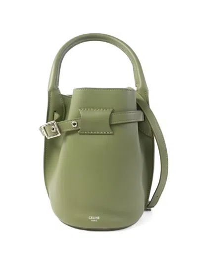 Pre-owned Celine Nano Big Bag Bucket Bag In Green