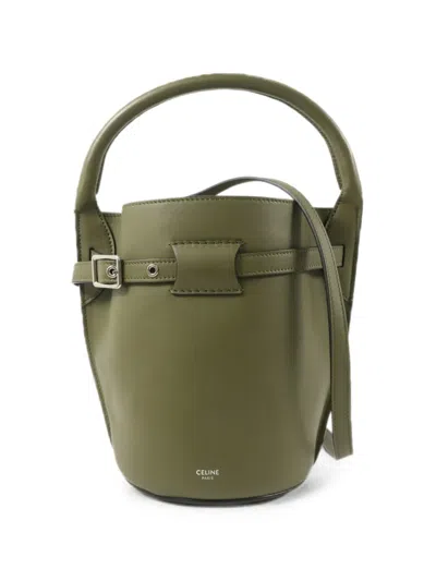 Pre-owned Celine Nano Big Bag Bucket Bag In Green