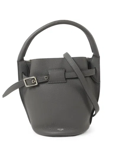 Pre-owned Celine Nano Big Bag Bucket Bag In Grey