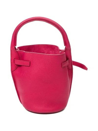 Pre-owned Celine Nano Big Bag Buckle Bucket Bag In Pink