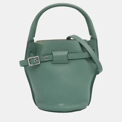 Pre-owned Celine Nano Big Bucket Bag In Green