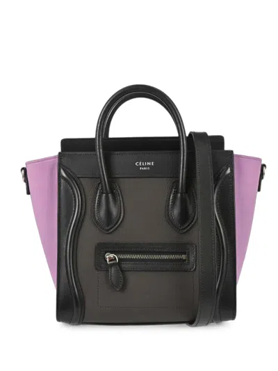 Pre-owned Celine Nano Luggage Tote Bag In Black
