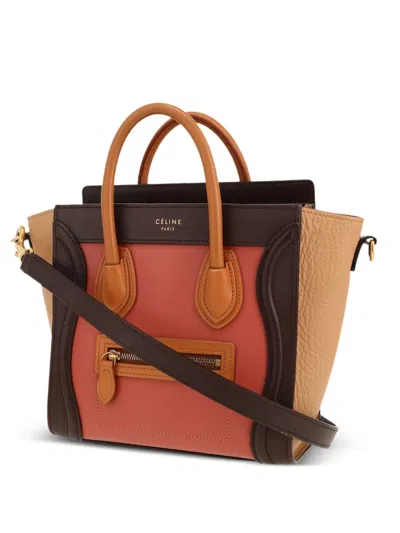 Pre-owned Celine Nano Luggage Tote Bag In Pink
