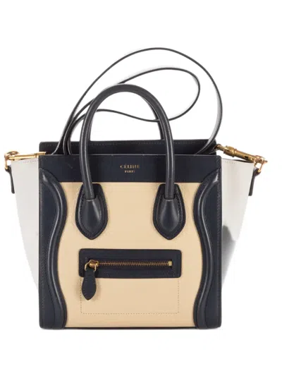 Celine Nano Luggage Tote Bag In Yellow