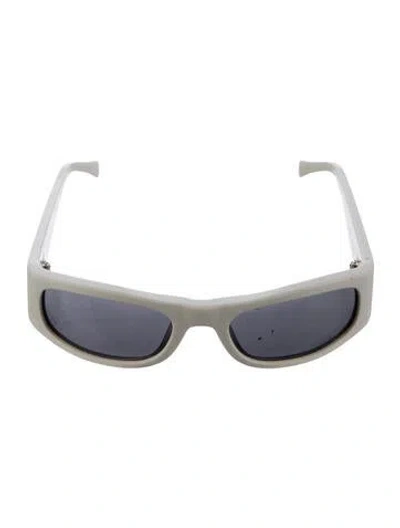Pre-owned Celine Narrow Tinted Sunglasses In White
