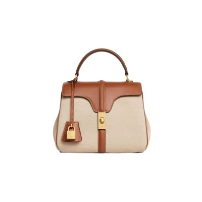 Celine Sophisticated Tan Leather Top-handle Handbag For Women