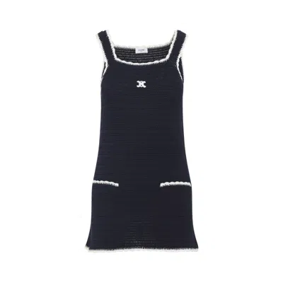 CELINE NAVY BLUE MINI DRESS