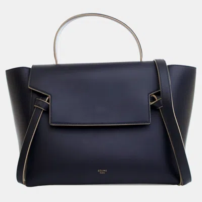 Pre-owned Celine Navy Blue Mini Palmelato Calfskin Belt Bag