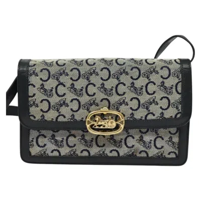 Pre-owned Celine Céline Navy Canvas Shoulder Bag ()