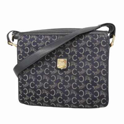 Pre-owned Celine Navy Canvas Shoulder Bag () In Blue