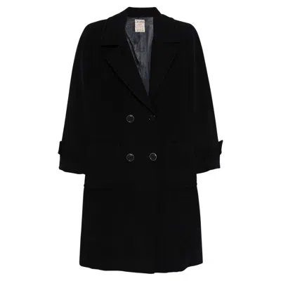 Pre-owned Celine Navy Double Breasted Rare Vicuna Wool Coat In Blue