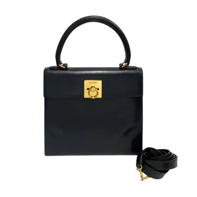 Pre-owned Celine Navy Leather Handbag Shoulder Bag ()