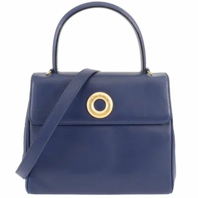 Pre-owned Celine Navy Leather Handbag Shoulder Bag ()