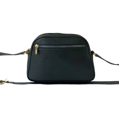 Pre-owned Celine Navy Leather Pochette Shoulder Bag ()
