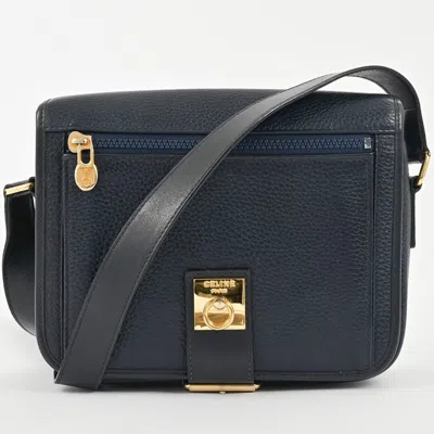 Pre-owned Celine Navy Leather Shoulder Bag ()