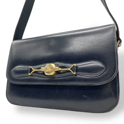 Pre-owned Celine Navy Leather Shoulder Bag ()