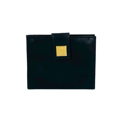 Pre-owned Celine Navy Leather Wallet (bi-fold) () In Blue
