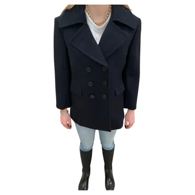 Pre-owned Celine Navy Peacoat -new Condiition In Blue