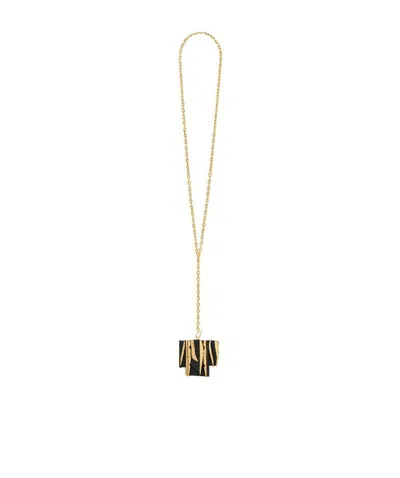 Celine Nevelson Project Necklace Vermeil And Oak Wood In Yellow