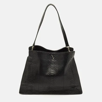 Pre-owned Celine New Black Python Shoulder Bag