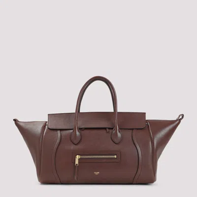 Celine Medium Luggage Bag Structured Silhouette Wings In Brown