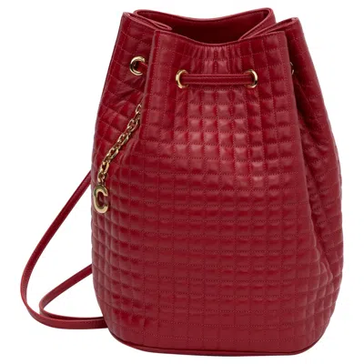 Pre-owned Celine New Red Leather Backpack