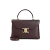 Celine Medium Nino Shoulder Bag With Top Handle In Burgundy