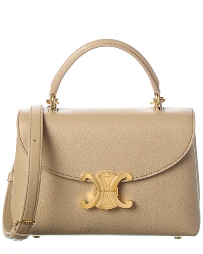 Celine Nino Teen Leather Clutch In Beige