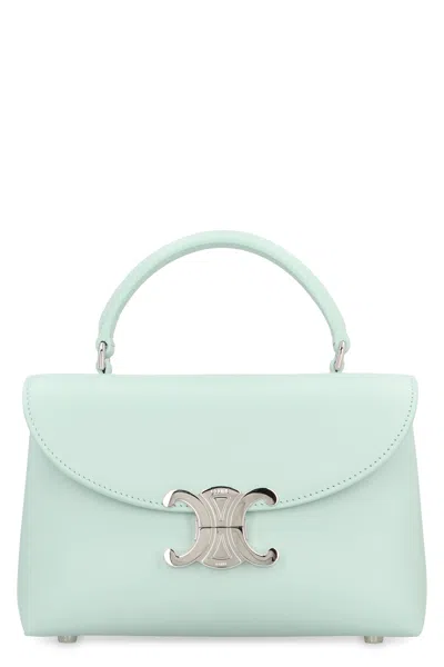 Celine Nino Teen Leather Handbag In Green