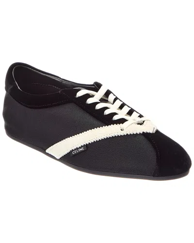Celine Ribbed-knit Panelled Sneakers In Multi