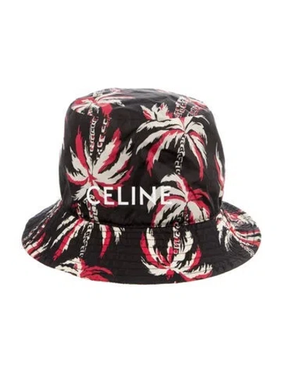 Pre-owned Celine Nylon Bucket Hat In Black