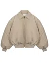 Celine Technical Nylon Down Jacket In Neutral