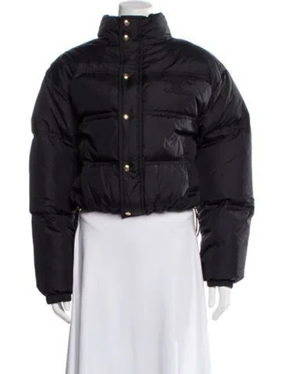 Pre-owned Celine Nylon Down Jacket In Black