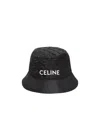 Celine Bucket Hat In Nylon Twill In Black