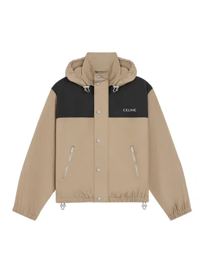 Celine Nylon Wind Jacket In Nude