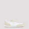 Celine Triomph Low Lace-up Sneaker With Suede Panels In Orange