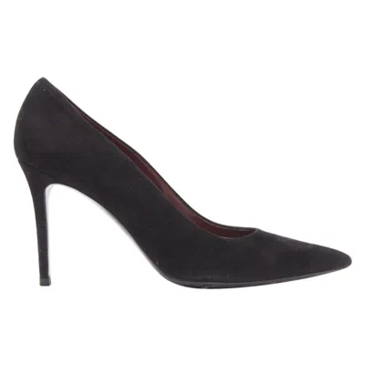 Pre-owned Celine Old  Phoebe Philo Black Suede Leather Point Tie Pigalle Stiletto Pump Eu38