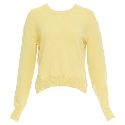 Pre-owned Celine Old  Phoebe Philo Yellow Cashmere Anagram Logo Sweater S