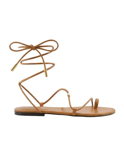 Celine Open-toe Flat Sandals In Brown