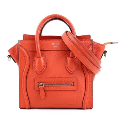 Pre-owned Celine Orange Leather Handbag Shoulder Bag ()